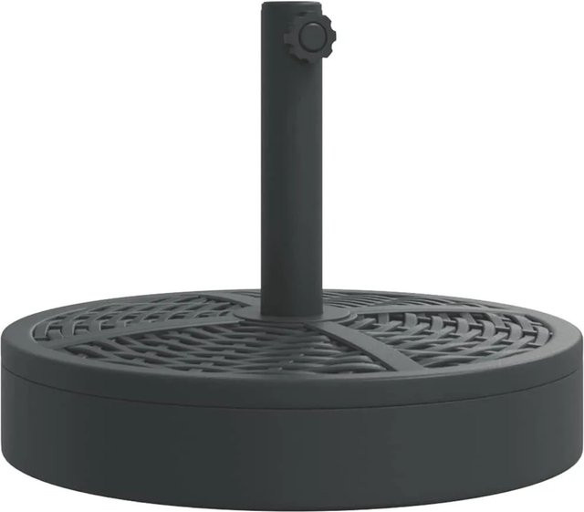 vidaXL Sonnenschirmständer aus Beton und Stahl in Anthrazit für Ø38/48 mm Mast, 25 kg - Bild 1