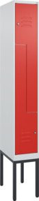 C+P Z-Spind Classic PLUS Gestell mit 2 Fächern und Zylinderschloss, Farbe: Lichtgrau, Verkehrsrot, Schwarzgrau oder Rot, H x B x T: 212 x 30 x 50 cm - Bild 1