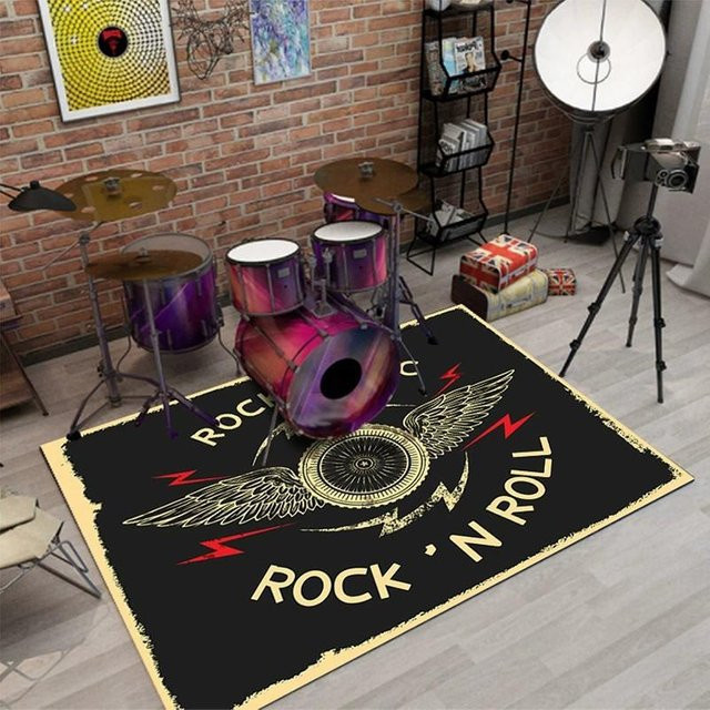 Schlagzeugteppich Karpetti für E-Drums und Jazz-Schlagzeug zur Schalldämmung, Schwarz, B/T: 60 x 40 cm - Bild 1