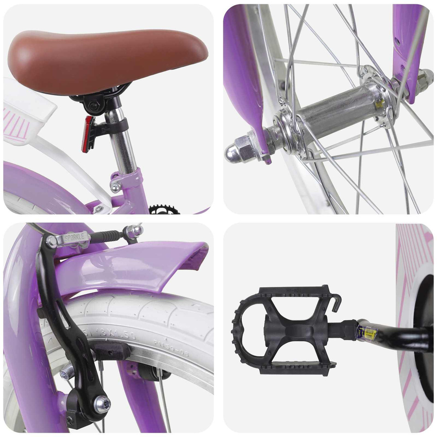 VD Home Furnishing Kinderfahrrad 18 Zoll Lila - Bild 1