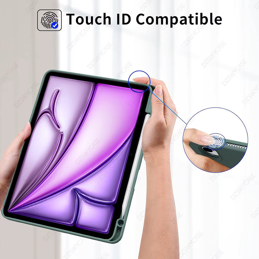 DZSWYCASE Schutzhülle für iPad Air 11 M2 M3, iPad Pro 11, iPad 10 und iPad Mini 6 mit Stifthalter-Abdeckung in Blau oder Grün - Bild 6