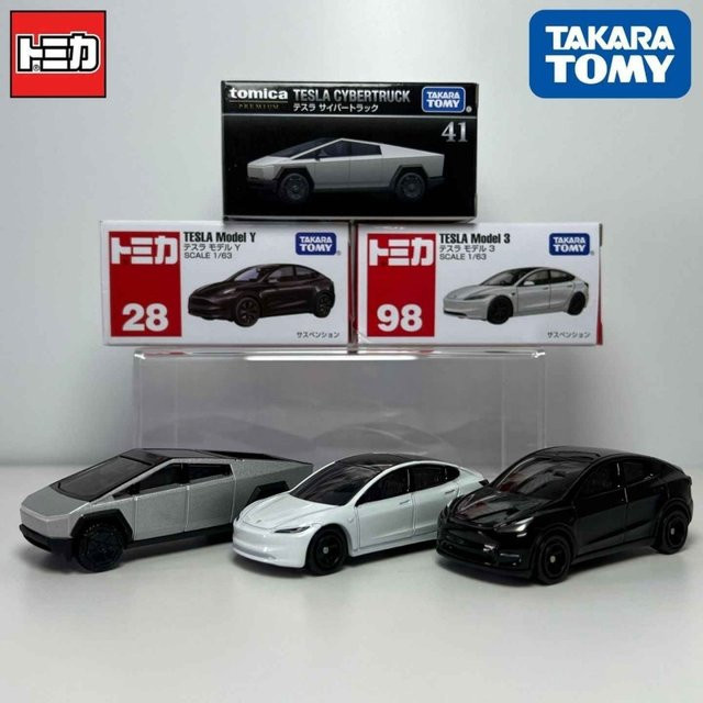 TAKARA TOMY Tesla Tomica Premium Cybertruck Model Y, Modellauto, 1:63 - Bild 1