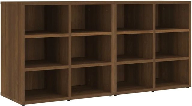 vidaXL Schuhregale 2er-Set in Eiche Braun, B/T/H: 52,5 x 30 x 50 cm - Bild 1