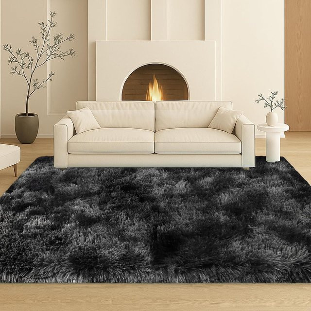VIKAMA Moderner Shaggy-Teppich in Plain, Weicher und Flauschiger Rechteckteppich für Wohnzimmer, Schlafzimmer oder Eingangsbereich - Bild 1
