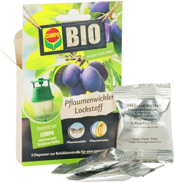 Compo BIO Pflaumenwickler Lockstoff mit Pheromon gegen Falter, 3 Stück - Bild 1