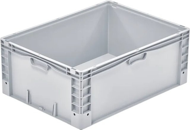 PROREGAL Euro-Norm Großbehälter mit glattem Boden, Grau, H x B x T: 32 x 60 x 80 cm, 133 Liter - Bild 1