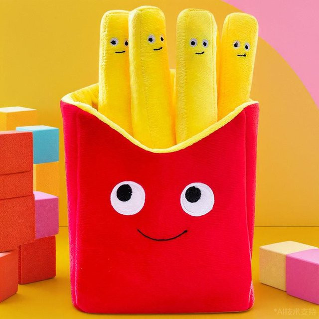 Joyful toys Pommes frites, Burger, kreative Plüsch-Kissen, 40cm - Bild 1