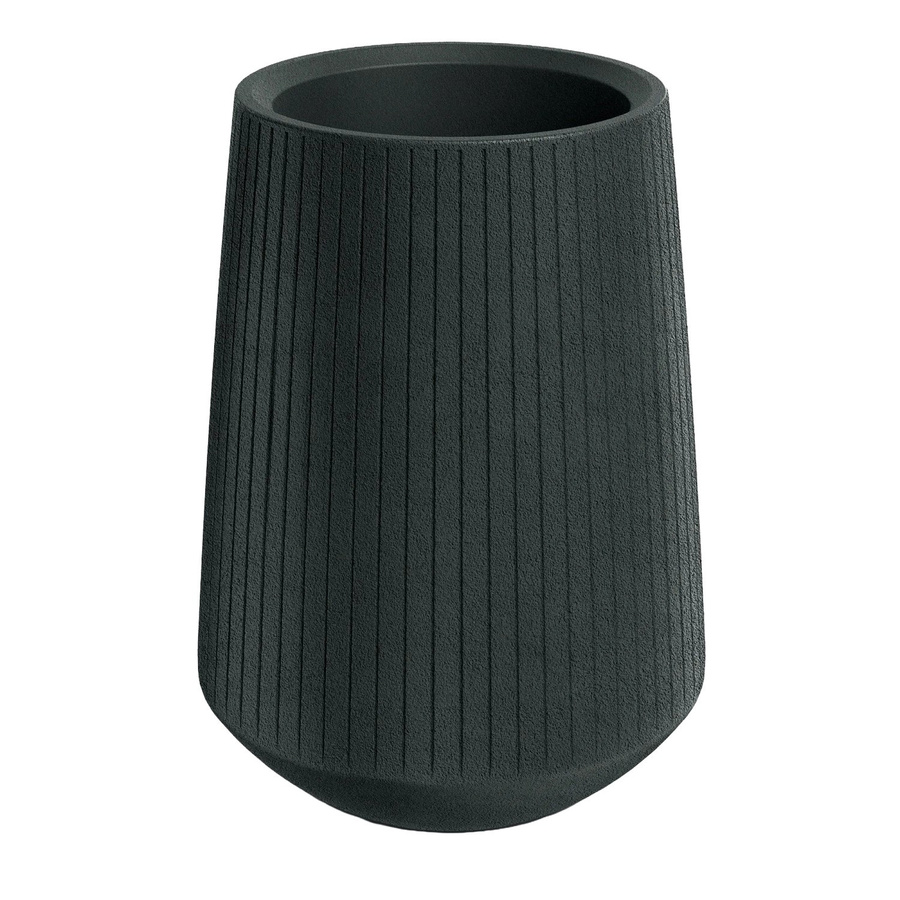 Prosperplast Blumentopf Coro Bowl modern gerippt in Charcoal Anthrazit, Höhe: 53 cm, Breite: 40 cm, Tiefe: 40 cm - Bild 2
