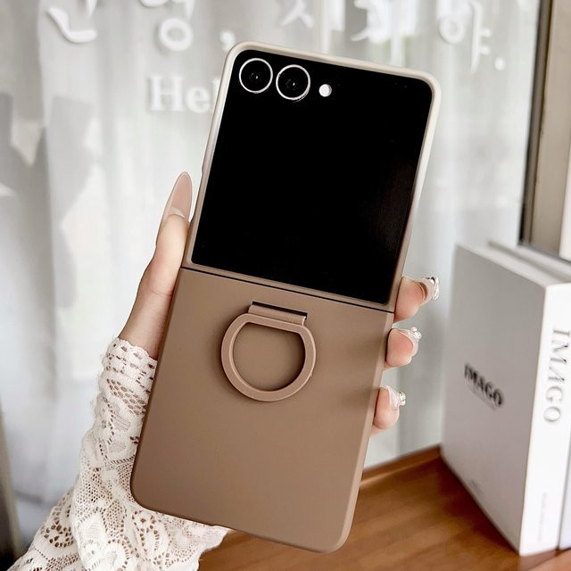 Stoßfeste Handyhülle mit Farbverlauf und Fingerring für Samsung Galaxy Z Flip 7, Z Flip 7 FE oder Z Flip 6 in Bunt - Bild 1