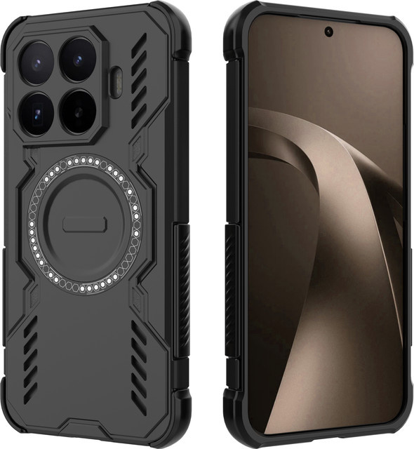 Sturzsichere Panzer-Schutzhülle mit Magnetverschluss und Wärmeableitung für Xiaomi 17T Pro 15T 15T Pro in Schwarz - Bild 1