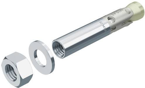 OBO Bettermann Bolzenanker BZ-IG M 12-0 in Silber, Länge: 86 mm, Durchmesser: 12 mm - Bild 1