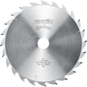 Mafell Kreissägeblatt HM mit 24 Zähnen, Durchmesser: 237 mm, Schnittdicke: 1,8/2,5 mm, Bohrung: 30 mm, Farbe: Silber - Bild 1