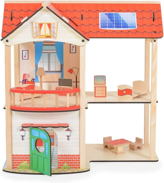 Moni Holz-Puppenhaus Elly Puppenhaus rot - Bild 1