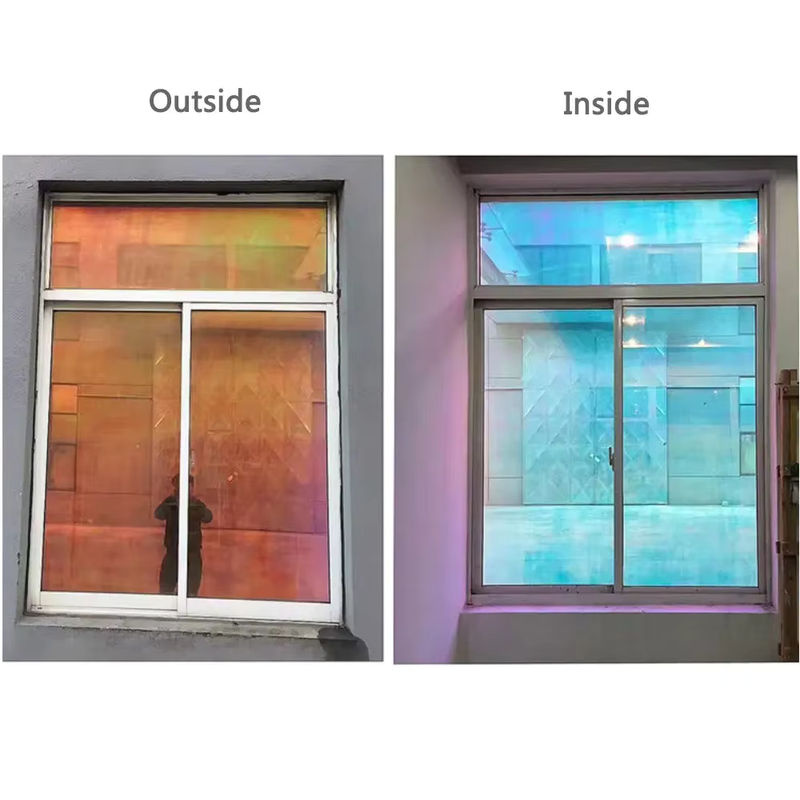 AFDB Schillernde Dichroitische Glasfolie in Multicolour, Selbstklebende Holographische Regenbogen Fensterfolie zur Dekoration von Glasflächen - Bild 2