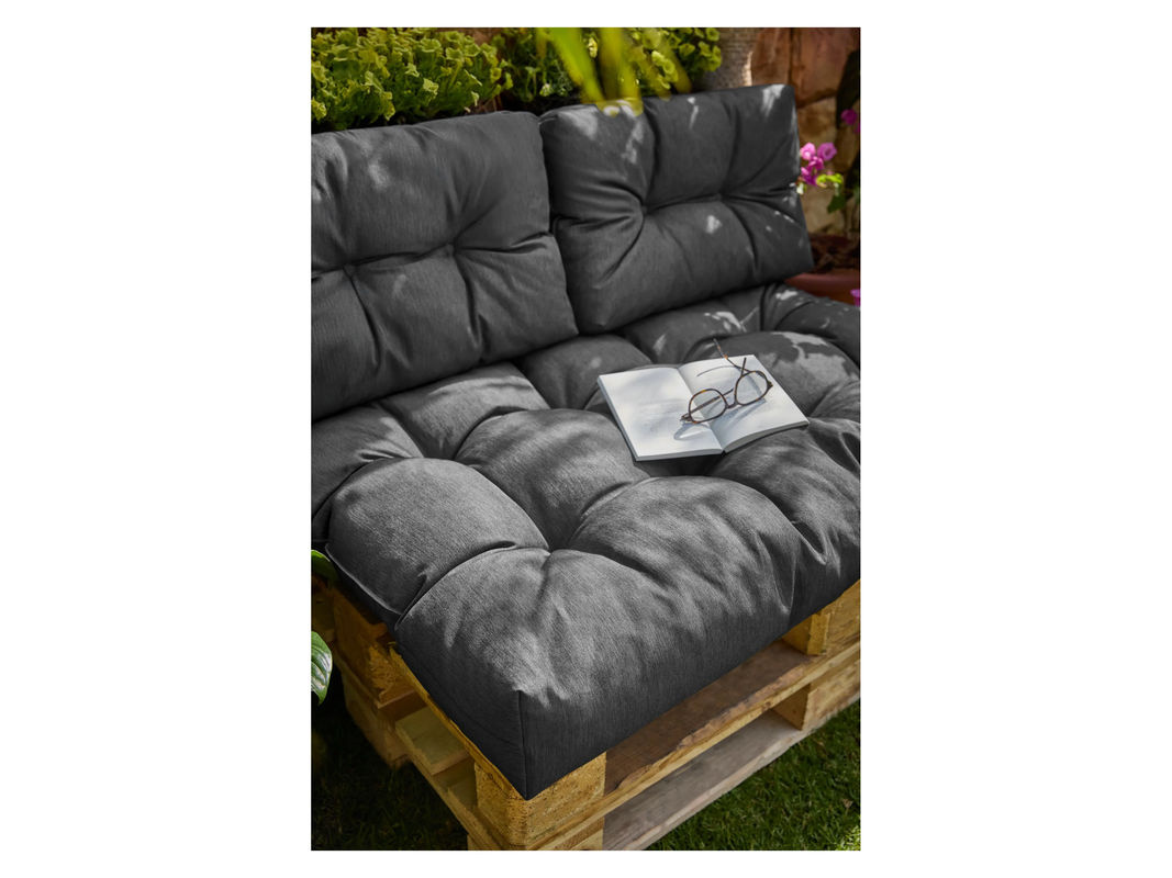 LIVARNO Europaletten Sitz- und Rückenkissen, 3-teiliges Set aus Polyester mit Schaumstofffüllung - Bild 3