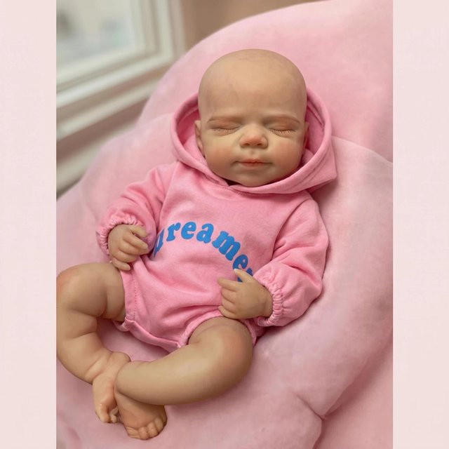 NPK Premie Baby Pascale Kunstpuppe, 12 Zoll, aus massivem Platin-Silikon - Bild 1