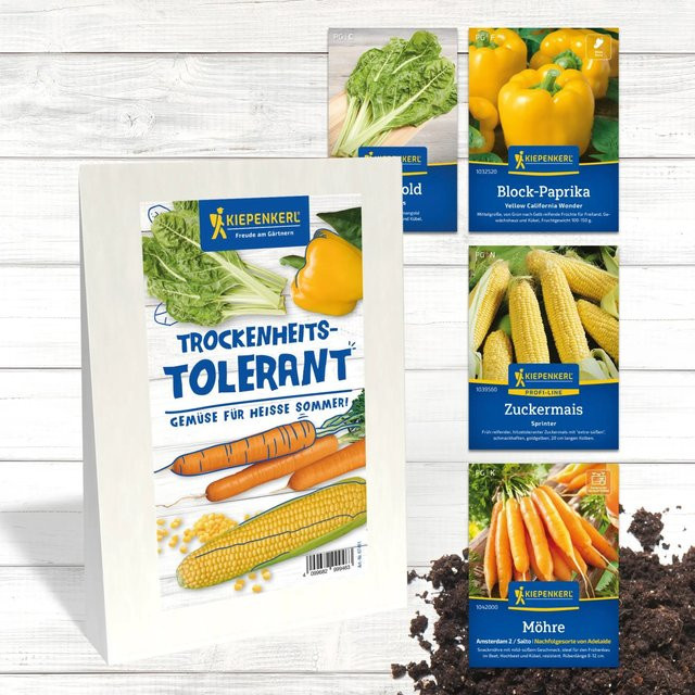 Kiepenkerl Gemüsesamen-Set mit trockenheitstoleranten Gemüsesorten für Garten, Beete und Balkonkästen - Bild 1