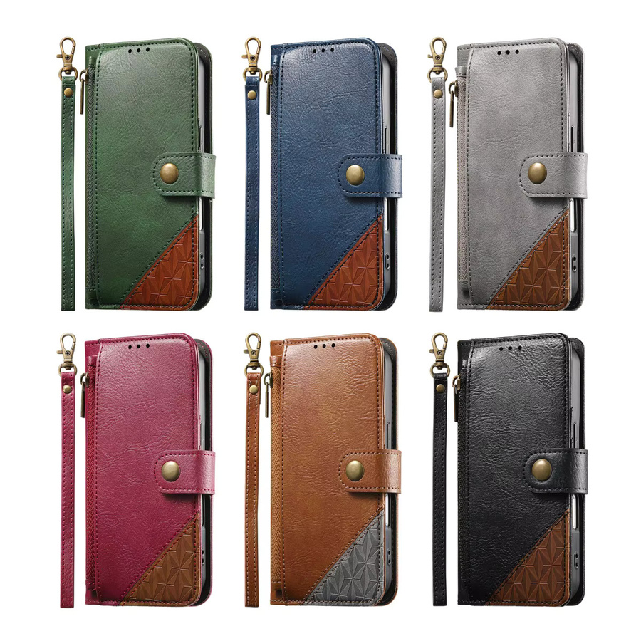 Samsung Handyhülle aus PU-Leder mit Reißverschluss und Kartenfach als Flip Wallet in Schwarz für Galaxy S25 Plus S24 FE S23 Ultra S22 A56 5G A54 - Bild 7
