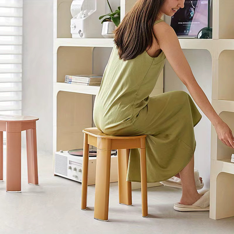 Runder Hocker von LIUSHADUOLA in Schwarz, minimalistisches Design für dein Wohnzimmer - Bild 3