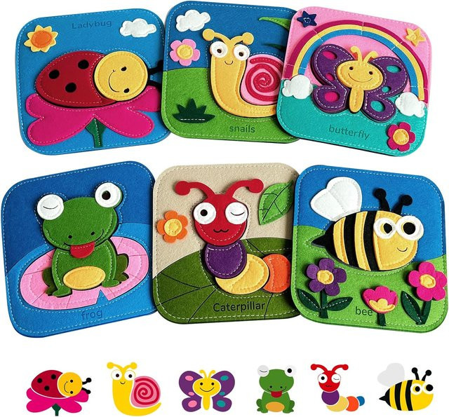 Wucifang Bags Montessori Giraffe Activity Board 3D Filzbuch, ab 3 Jahre - Bild 1