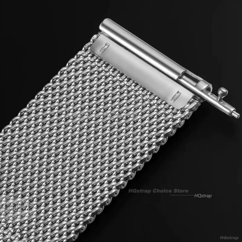 HQstrap Uhrenarmband Edelstahl, Mesh, Silber, Unisex - Bild 3