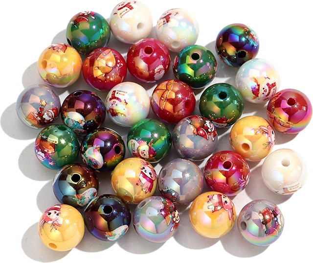 Perlen Schneemann Acryl, 15 mm, Unisex - Bild 1