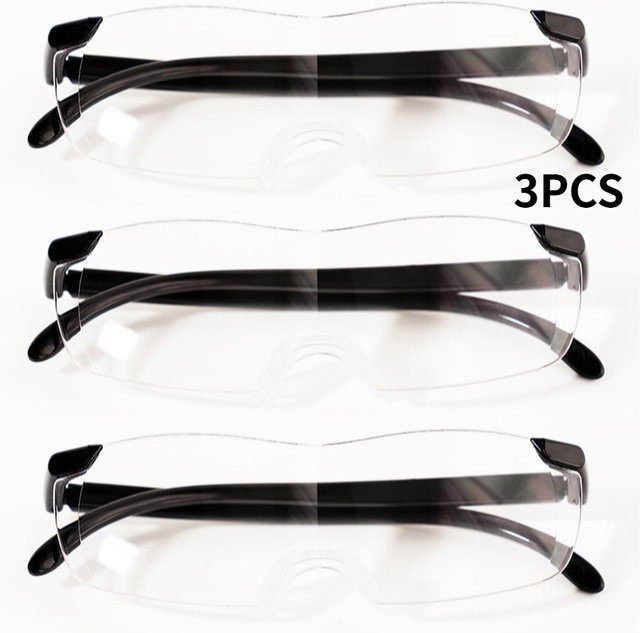 Retro Lesebrille, randlos, rechteckig, Kunststoff, Unisex - Bild 1