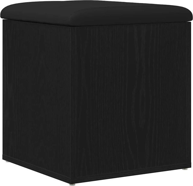 DELUKE Sitzbank JONA mit Stauraum in Schwarz und Eichen-Optik, B/T/H: 42 x 42 x 45 cm - Bild 1