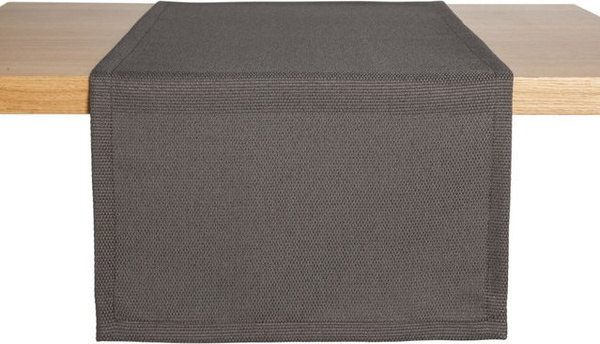 Tischläufer ERWIN M. Ambita Jacquard anthrazit rechteckig B: 40 cm, L: 130 cm