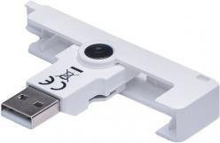 Identiv uTrust SmartFold SCR3500 C USB-C Chipkartenleser ISO 7816, weiß, B/H/T: 20 x 12 x 48 mm - Bild 1