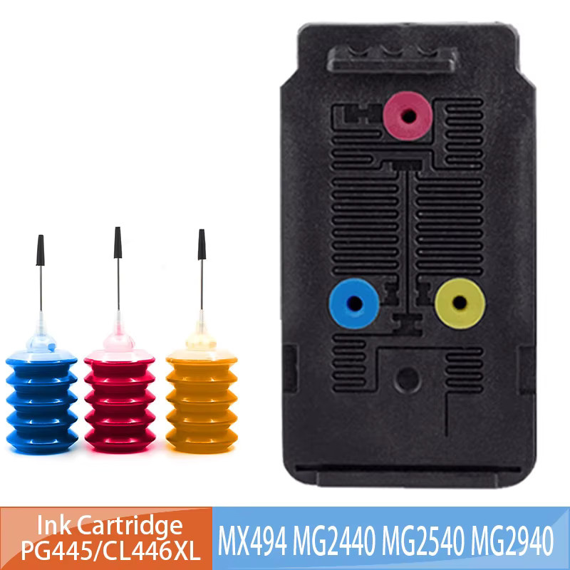 Nachfüllbare Tintenpatrone Canon PG445XL CL446XL Schwarz für Pixma MX494 MG2440 MG2540 MG2940 MG2540S IP2840 - Bild 3