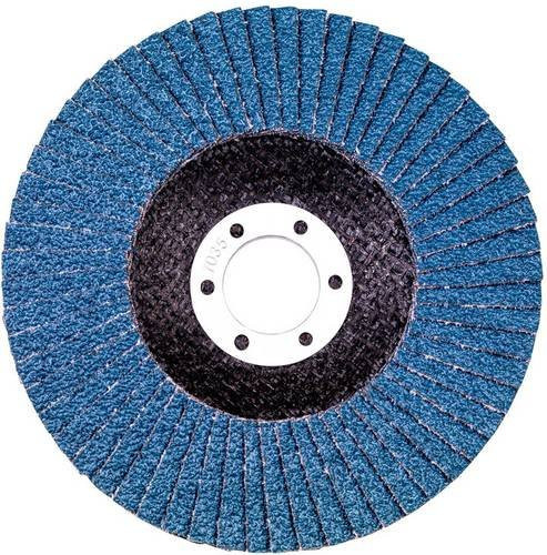 Metabo Lamellenschleifscheibe für Metall, Körnung 120, Bohrungs-Ø: 22,23 mm, Blau, 10 Stück - Bild 1