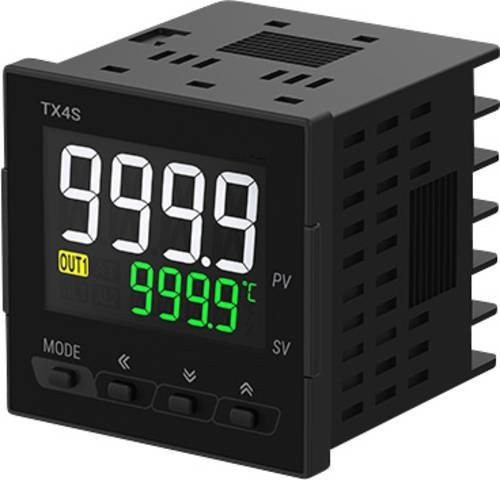 TRU COMPONENTS TX4S-14R PID Temperaturregler für K, J, T, R, S, L von -199.9 bis 999.9°C mit 3A Relais in Schwarz, B/T/H: 48 x 48 x 51 mm - Bild 1