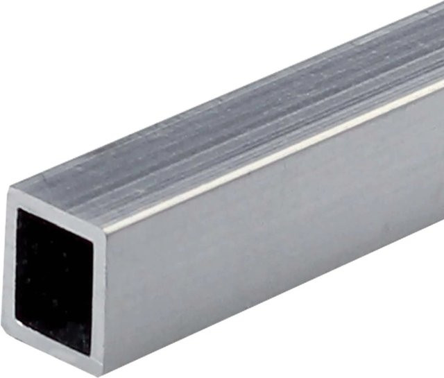 Arcansas Vierkantrohr aus Aluminium in Silber, B/H: 2 x 2 cm, Länge: 100 cm - Bild 1
