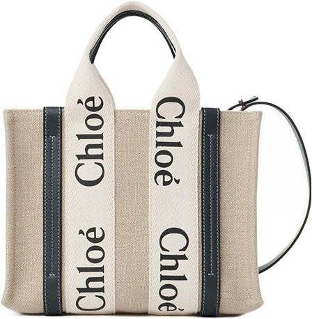 Chloé Handtasche, Baumwollleinwand, Kalbsleder, weiß, Damen - Bild 1