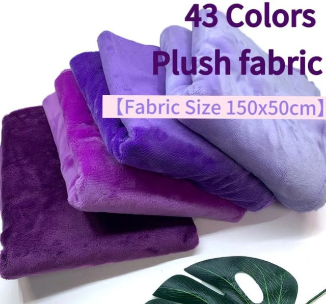 Sewbato Plüschstoff aus 100 % Polyester für Baumwollpuppen und Winterkleidung, B: 150 cm, T: 50 cm - Bild 1