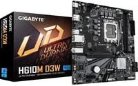 Gigabyte H610M D3W Mainboard LGA1700 Micro ATX DDR5 Ethernet/LAN in Schwarz/Grau - Bild 1