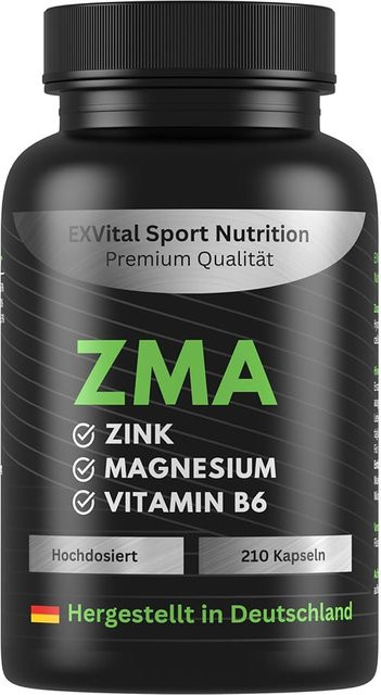 EXVital ZMA Kapseln, Magnesium, Zink & Vitamin B6, 210 Kapseln - Bild 1