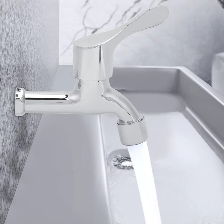 Schöner Wohnen Badezimmer-Wasserhahn aus Zinklegierung und Messing, verchromt in Silber, G1/2 Zoll für Badezimmer und Küche - Bild 2