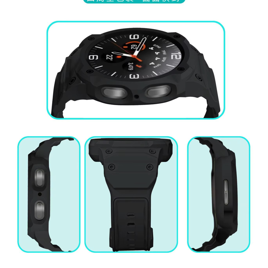 FancyWrist Uhrenarmband Silikon, Schwarz, Samsung Galaxy Watch 8 40 mm 44 mm - Bild 5