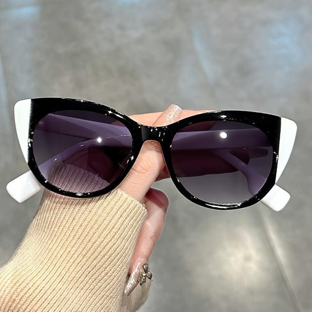 IGNYBURKE Cat-Eye Sonnenbrille, Damen, Vollrand, Kunststoff, rot-schwarz-weiß - Bild 1