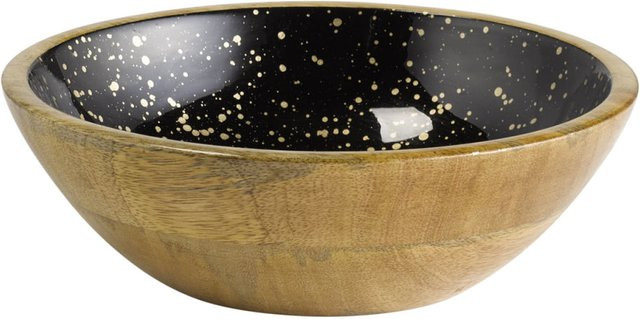 APS Mangoholz Schale Starry Sky Braun Ø 24 cm, H: 7,5 cm - Bild 1