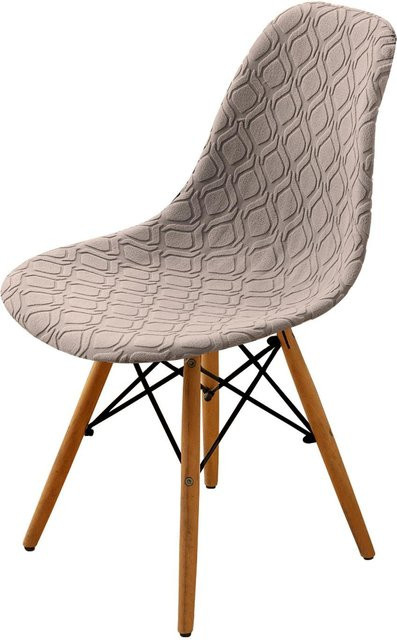 Yiran Furniture Jacquard Eames Schalenstuhlbezug für Esszimmerstühle, Grau, B/T/H: 35 x 38 x 38 cm - Bild 1