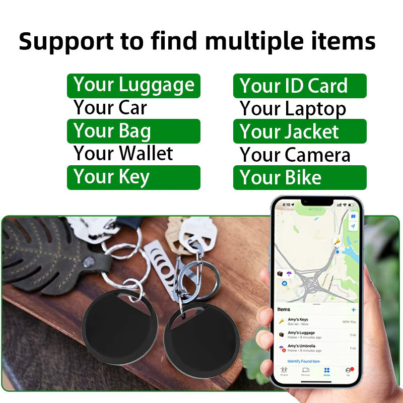 RSH Security Anti-Lose Locator für iOS, Bluetooth GPS-Tracker für Apple Find My, Schwarz - Bild 3