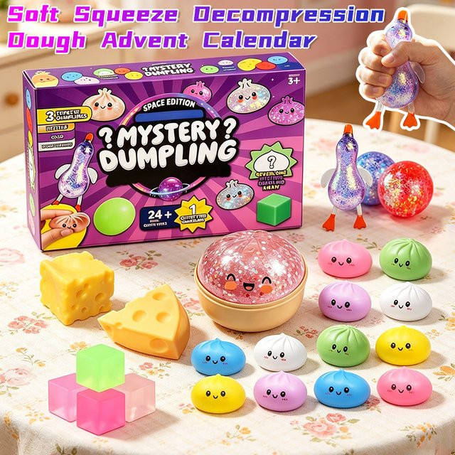 ATUOTIN Mystery Dumpling Adventskalender, Baozi Fidget Squishy, ab 3 Jahren - Bild 1