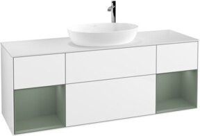 V&B Waschtischunterschrank Finion in Weiß lackiert, Breite: 160 cm, Tiefe: 50,1 cm - Bild 1