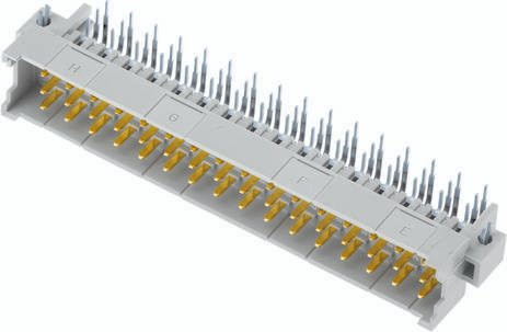 HARTING Messerleiste 09063486901 aus Messing in Weiß mit 3 Reihen - Bild 1