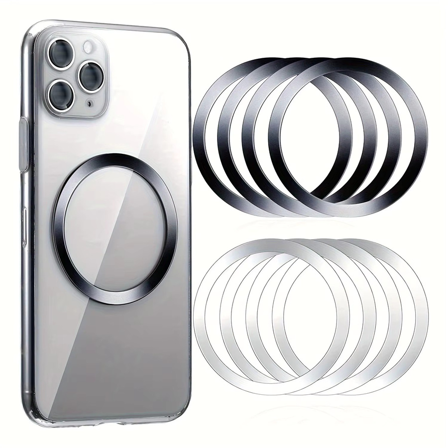 Magnetischer Adapterring als universeller Magnetaufkleber in Schwarz, kompatibel mit MagSafe-Zubehör und kabellosem Laden für iPhone 14, 13 und 12 Max - Bild 1