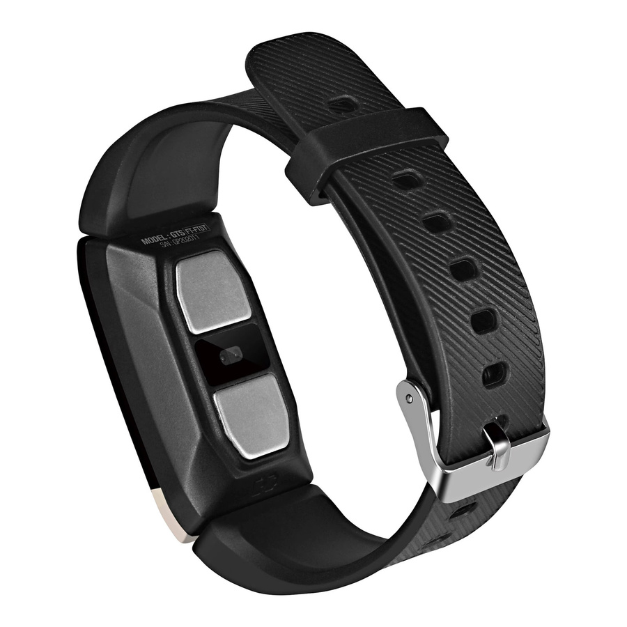 Moderne Hausfrau Fitnesstracker in Schwarz mit Körpertemperatur-Messung, SpO2-Sensor und Schlaf-Tracking, wasserdicht - Bild 2