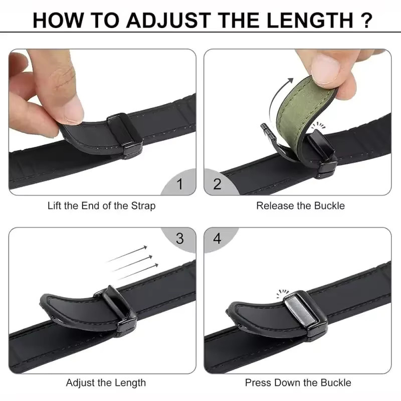 Xiaomi Uhrenarmband Leder, Silikon, Schwarz, Unisex - Bild 3